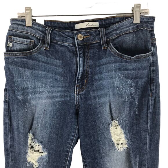 KanCan‎ Jeans Estilo Style MT1026 Distressed Skinny Womens Size 28 Mid Rise Blue - Picture 4 of 12